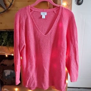 Cozy coral sweater